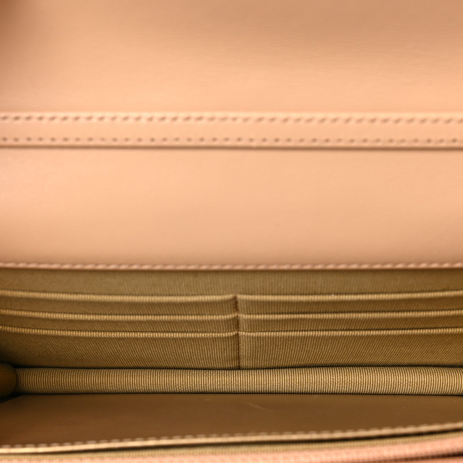 Chanel Lambskin Quilted CC Pearl Crush Wallet on Chain WOC Light Beige 5 of 9
