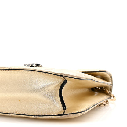 Bulgari Metallic Calfskin Quilted Serpenti Forever Shoulder Bag Gold 9 of 9