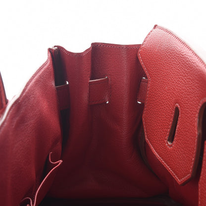 Hermes Taurillon Clemence JPG Shoulder Birkin II 42 Rouge Vif 28 of 34