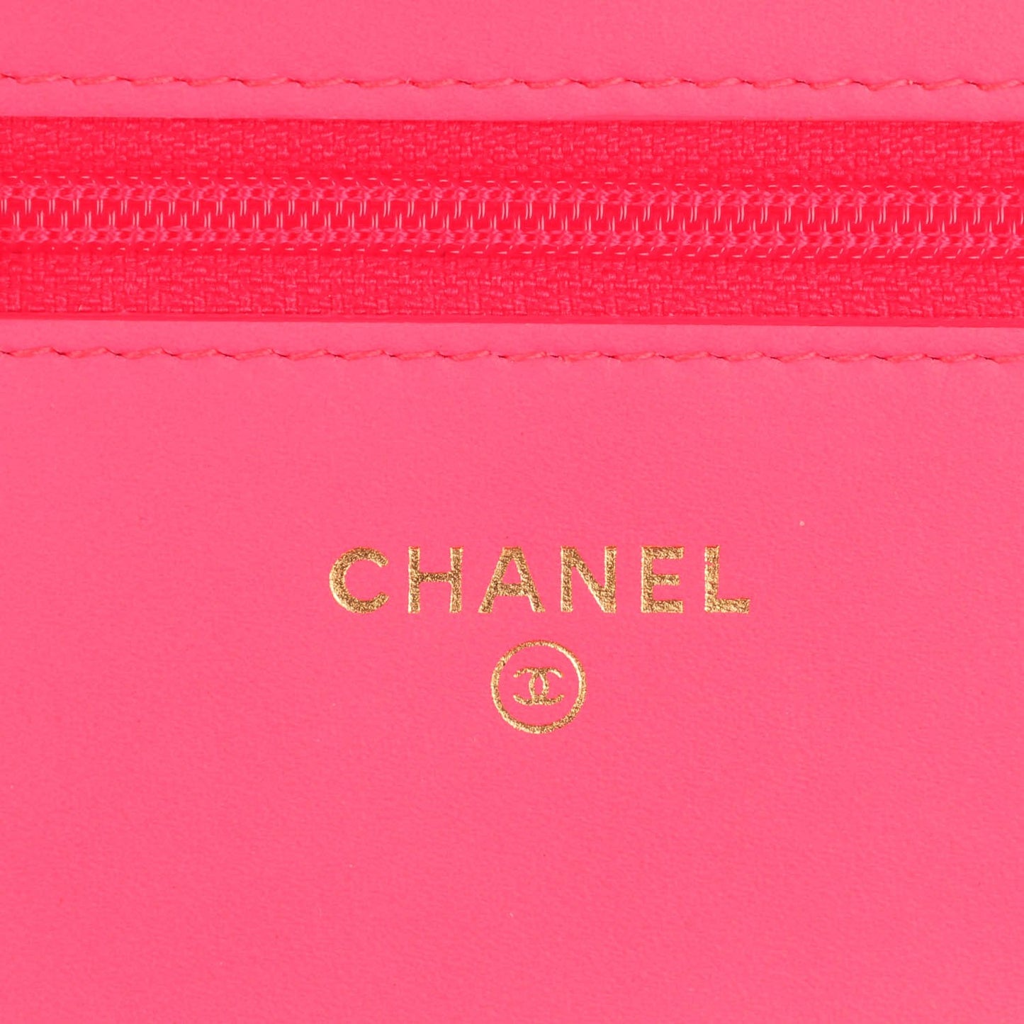 Patent Calfskin Quilted Boy Wallet On Chain WOC Pink