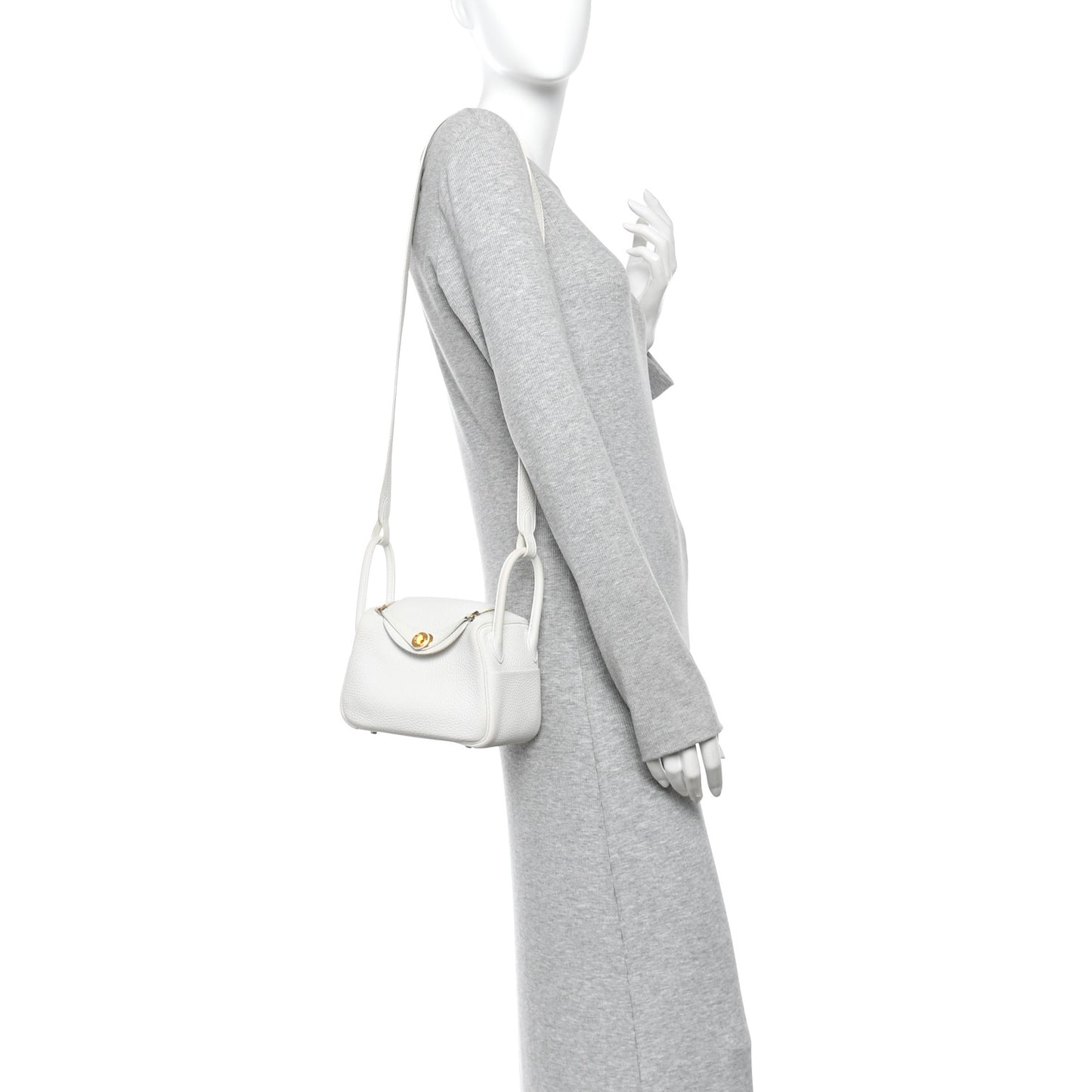 Taurillon Clemence Mini Lindy 20 New White