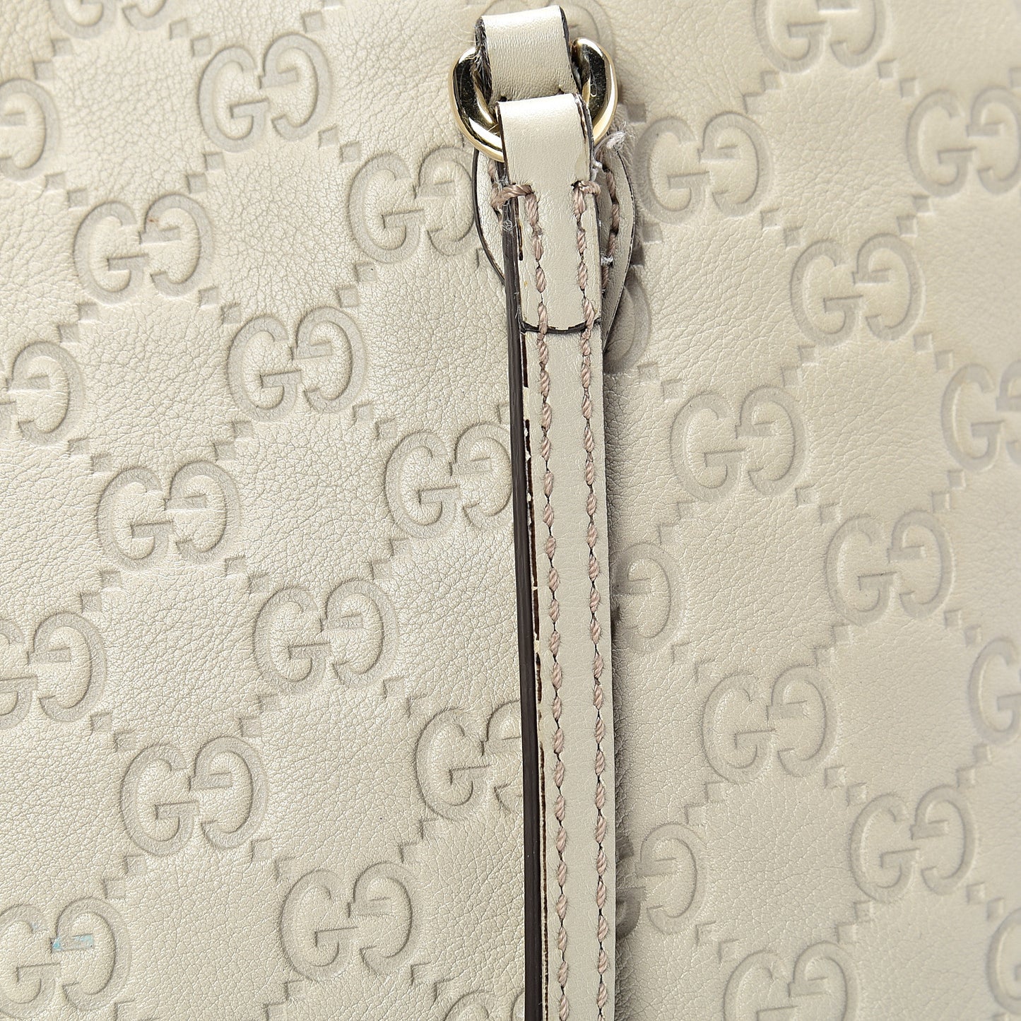 Guccissima Medium Bree Shoulder Bag Off White