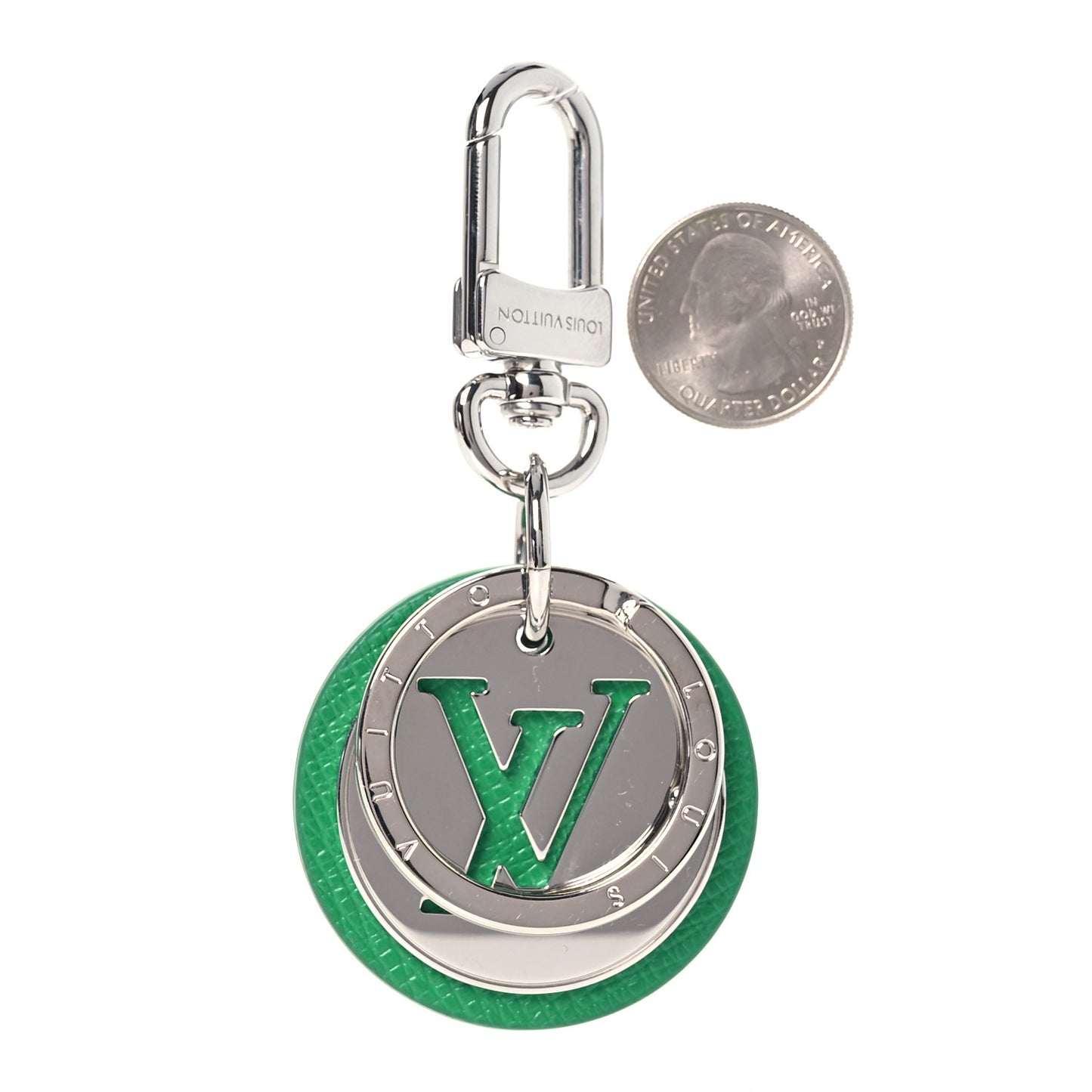 Taiga LV Circle Bag Charm And Key Holder Green