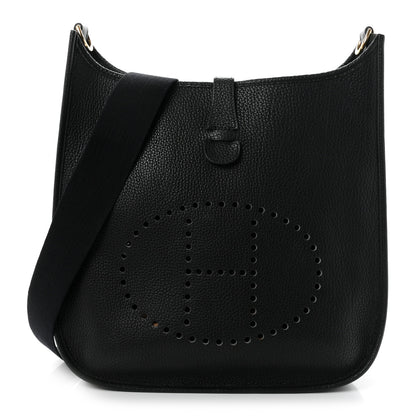 Hermes Taurillon Clemence Evelyne PM Black 1 of 10