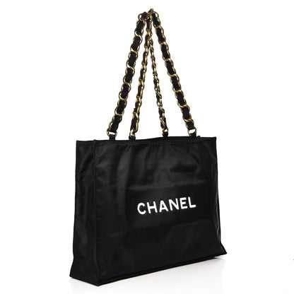 Chanel Canvas Chain Jumbo CC Tote Black 3 of 13