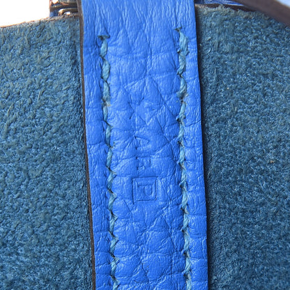 Hermes Taurillon Clemence Picotin Lock 22 MM Bleu Hydra 9 of 9