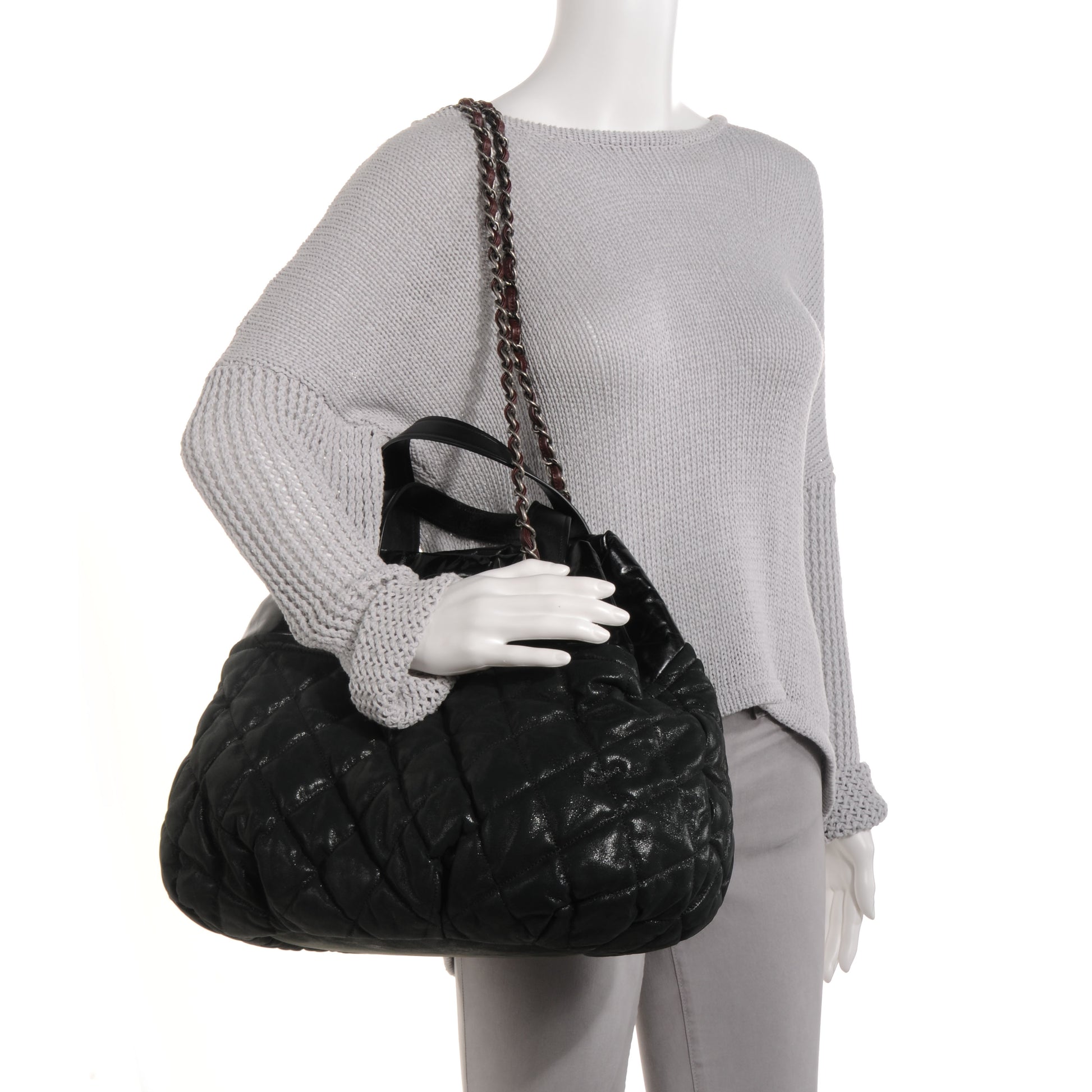 Chanel Iridescent Calfskin Large In The Mix Tote Black 2 of 8