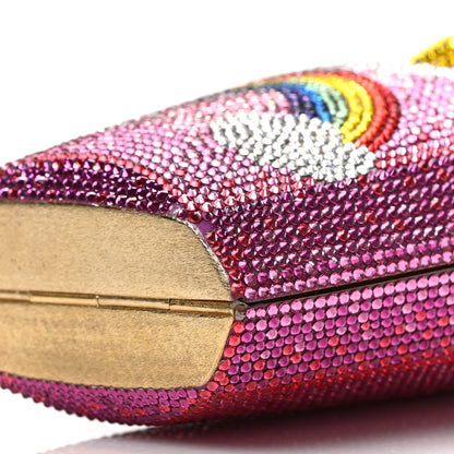 Judith Leiber Crystal Fries Rainbow Minaudiere Clutch Pink 9 of 9