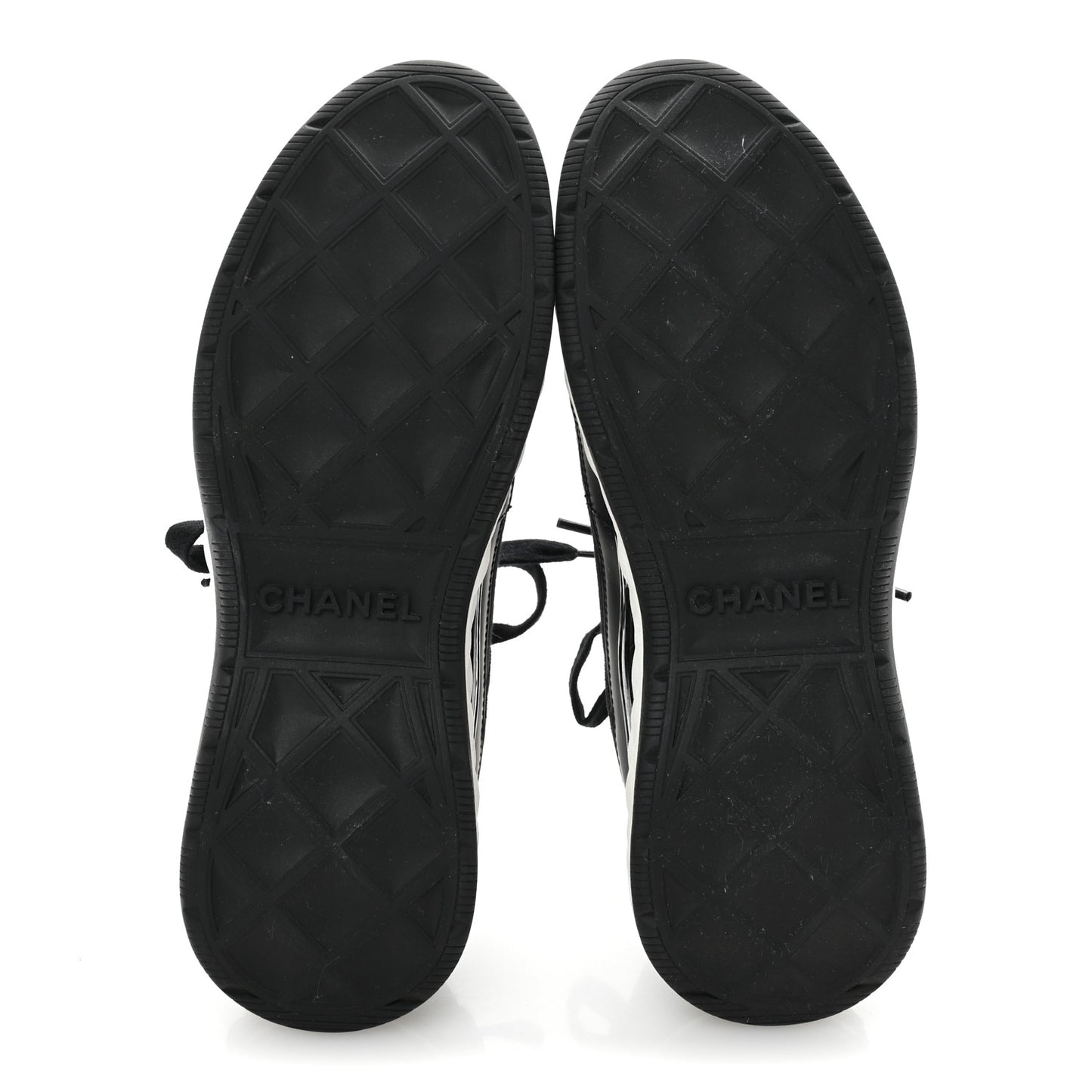 Velvet Calfskin Mixed Fibers CC Sneakers 39.5 Black