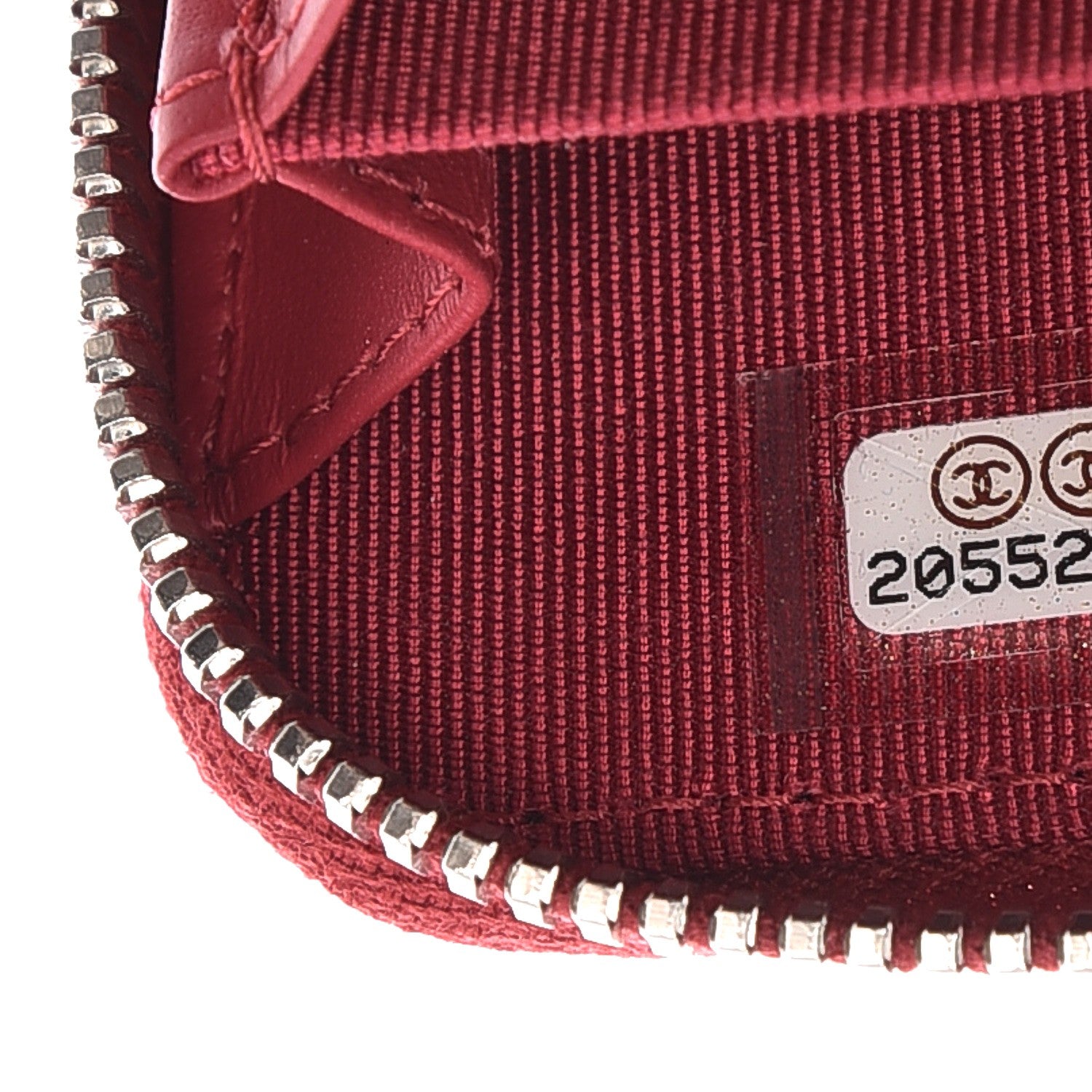 Chanel Pearly Caviar Quilted Zip Coin Purse Dark Pink 7 of 8