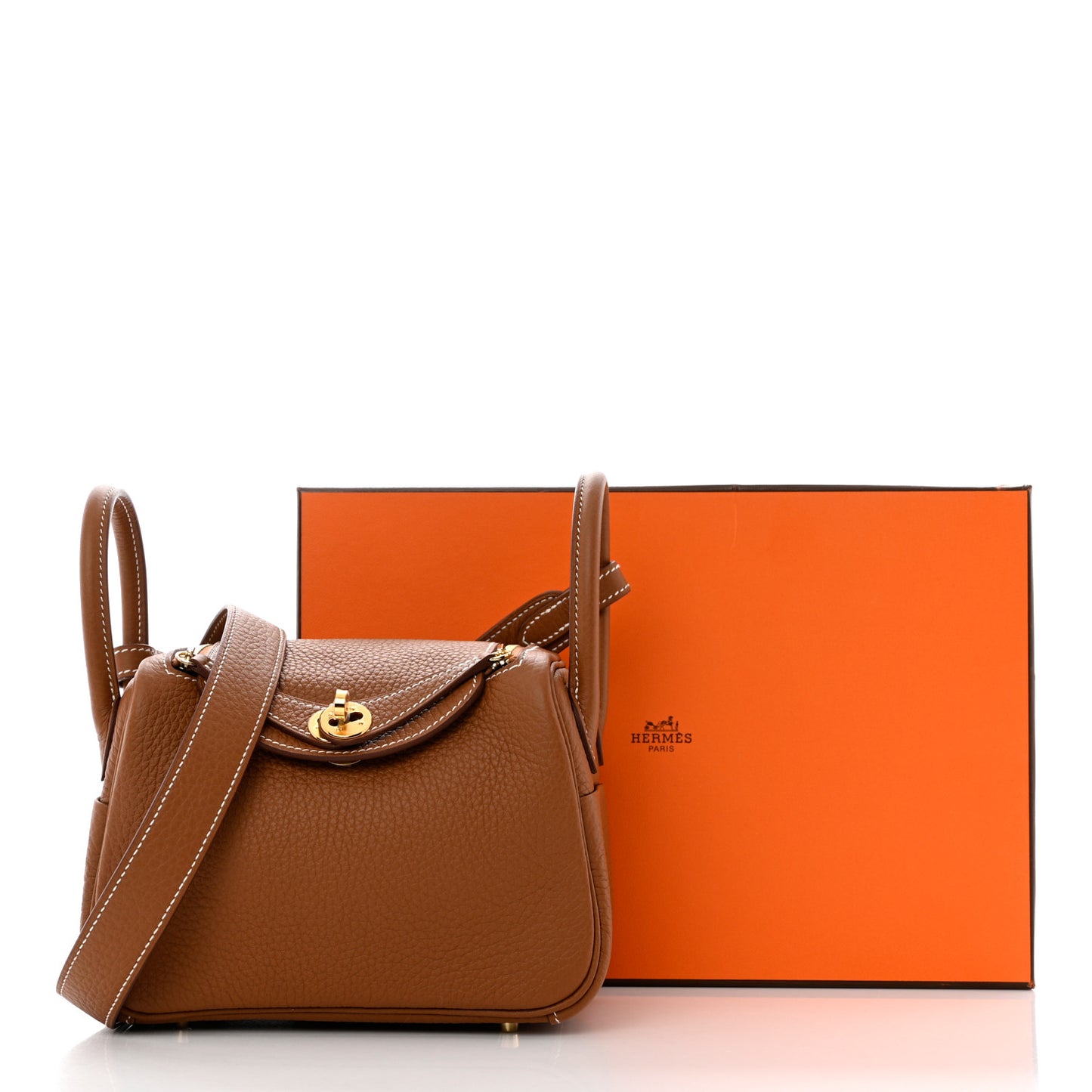 Taurillon Clemence Mini Lindy 20 Gold