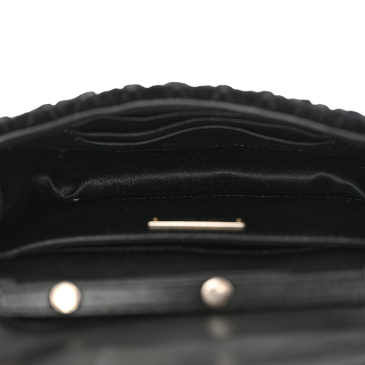 Velvet Matelasse Pearl Embellished Chain Black