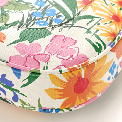 Gucci X KEN SCOTT New Shangai Calfskin Jardin D'Avril Floral Print Small Jackie 1961 Hobo Ivory Pink 8 of 8