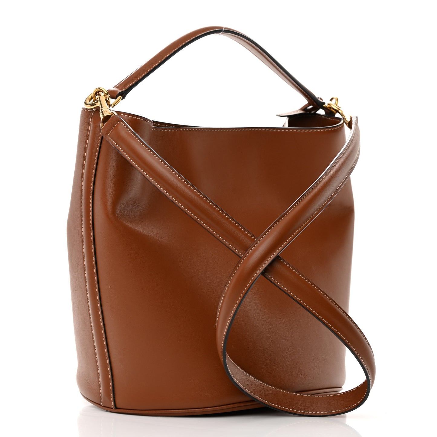Smooth Calfskin Bucket 16 Bag Tan