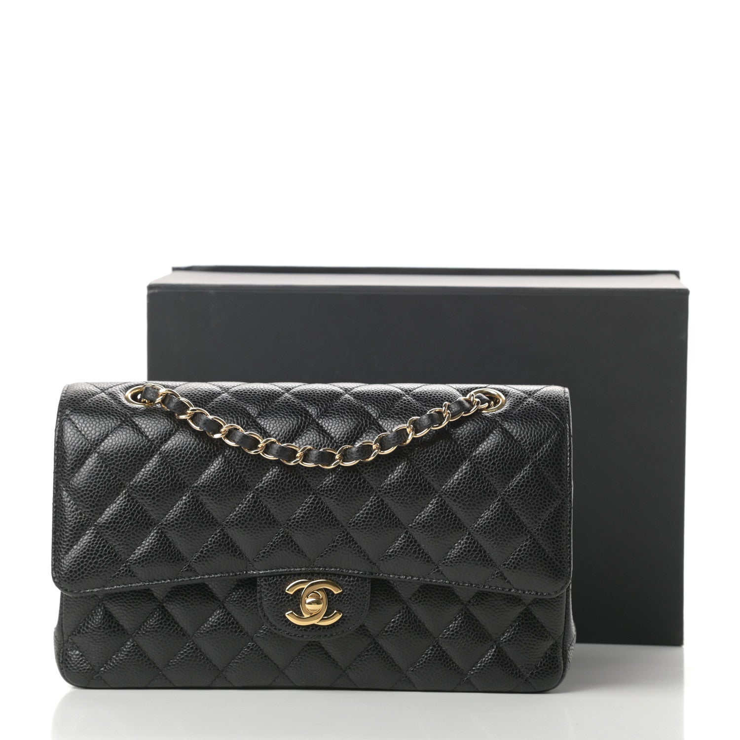 Chanel Caviar Quilted Medium Double Flap Black 12 of 12