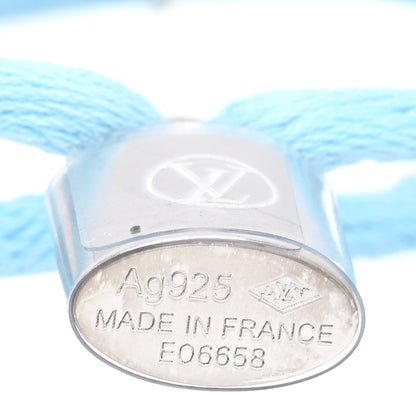 Louis Vuitton Sterling Silver Cotton Lockit X Doudou Louis Bracelet Blue 3 of 3