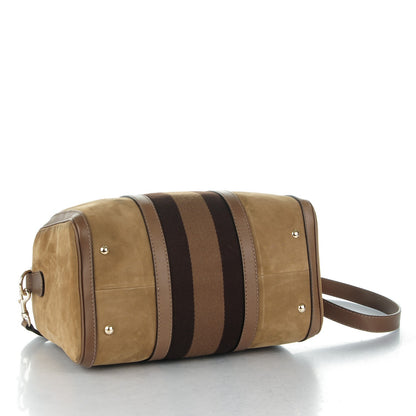 Gucci Nubuck Vintage Web Medium Boston Beige 4 of 8
