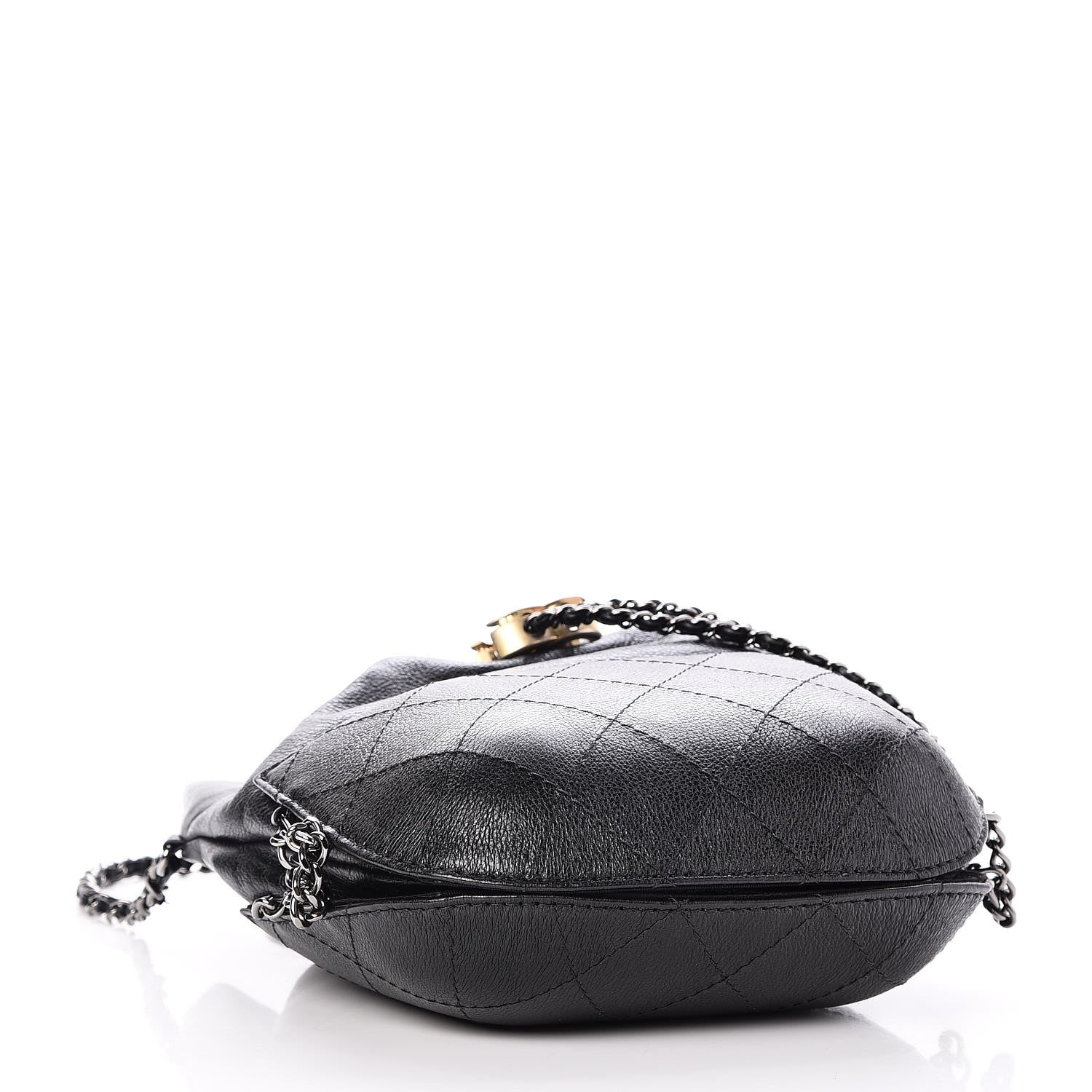 Chanel Calfskin Quilted Small Gabrielle Bucket Black 4 of 8