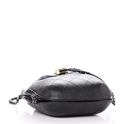 Chanel Calfskin Quilted Small Gabrielle Bucket Black 4 of 8