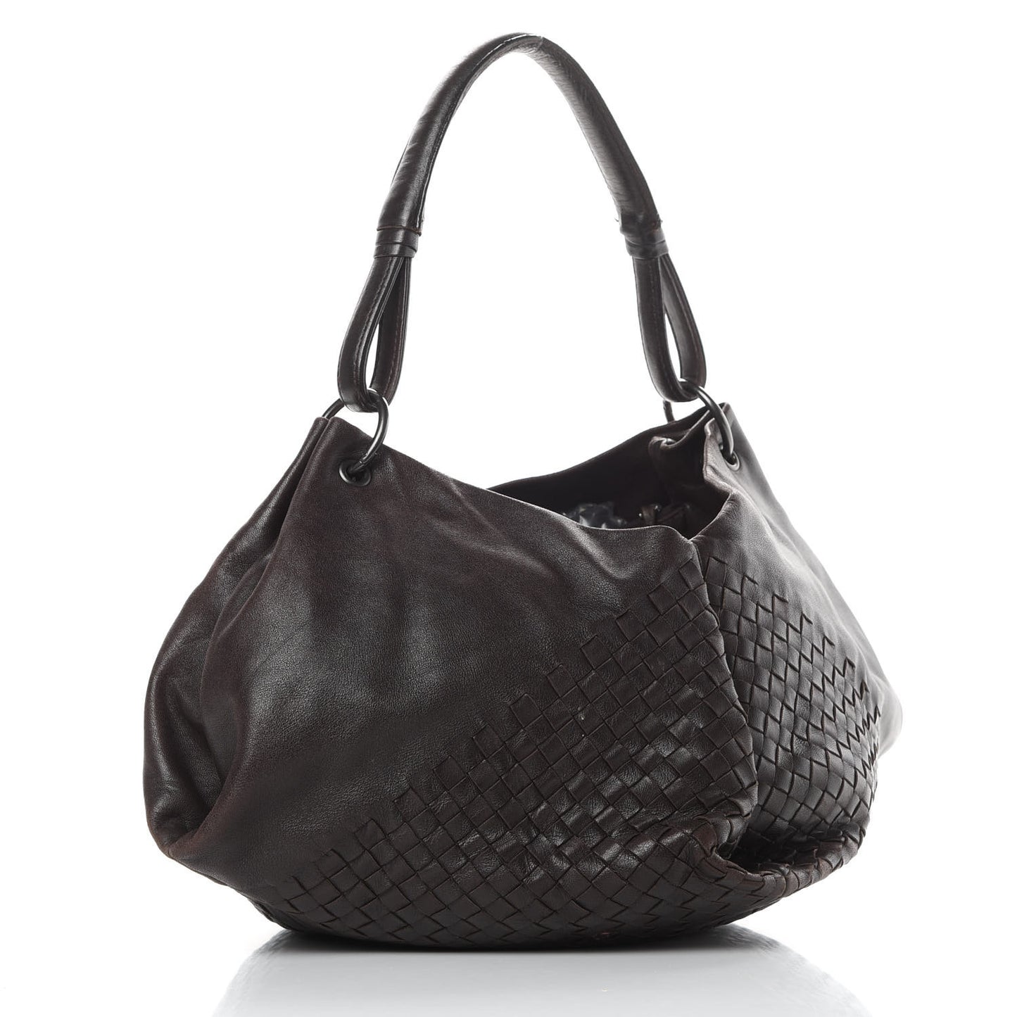Nappa Intrecciato Aquilone Fortune Cookie Hobo Ebano