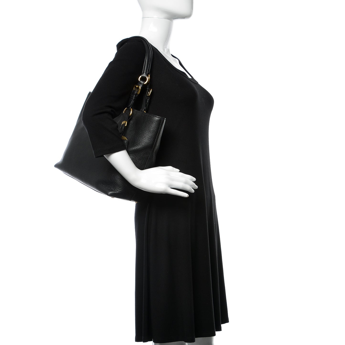 Vitello Daino Tote Black