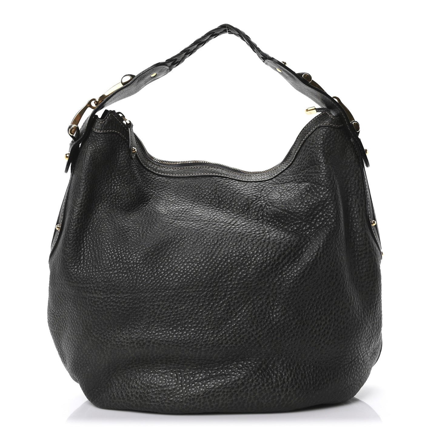 Pebbled Calfskin Medium Pelham Hobo Black