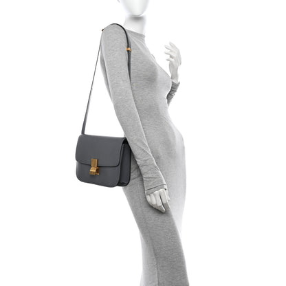 Celine Liege Calfskin Medium Classic Box Flap Bag Medium Grey 2 of 11