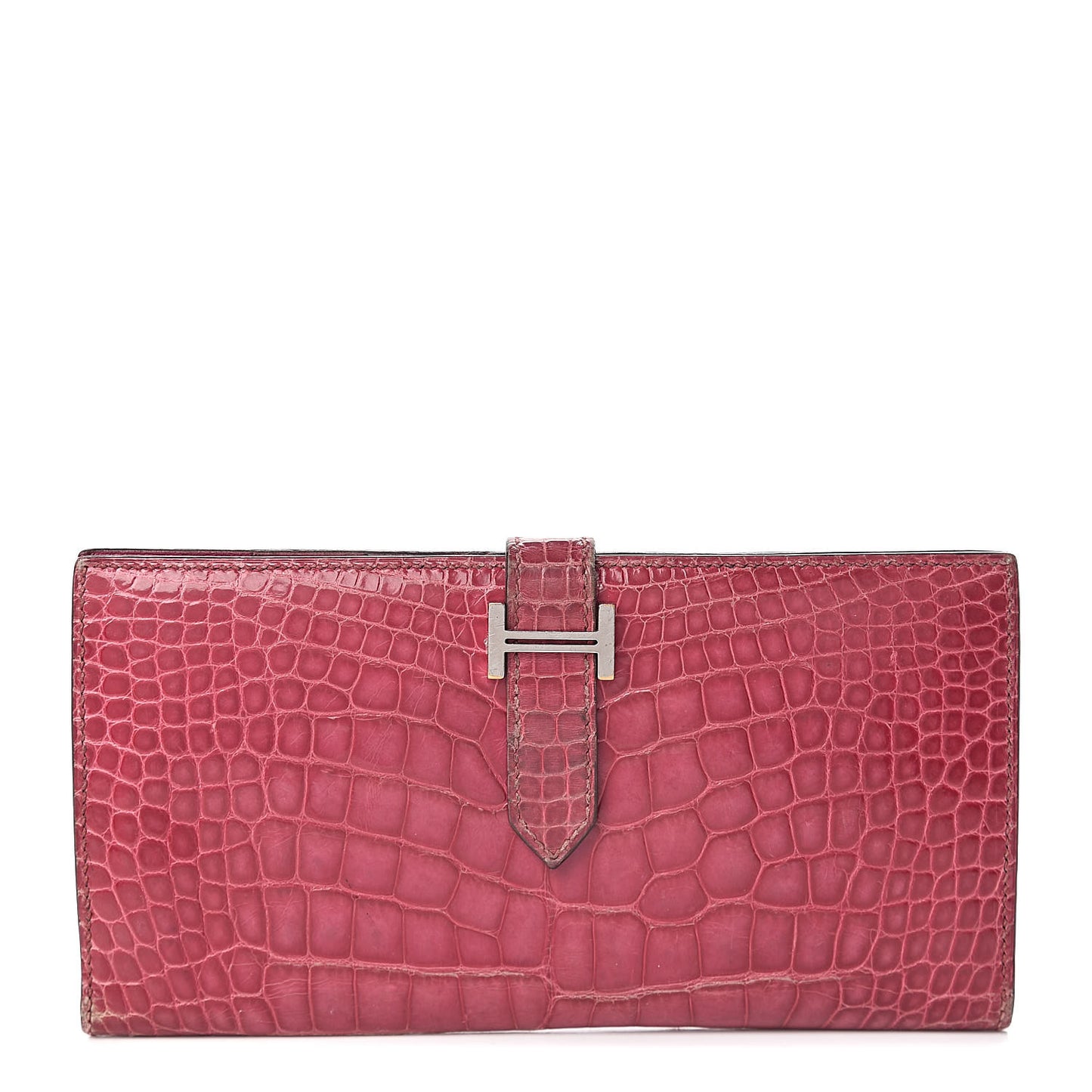 Shiny Alligator Bearn Wallet Fuchsia