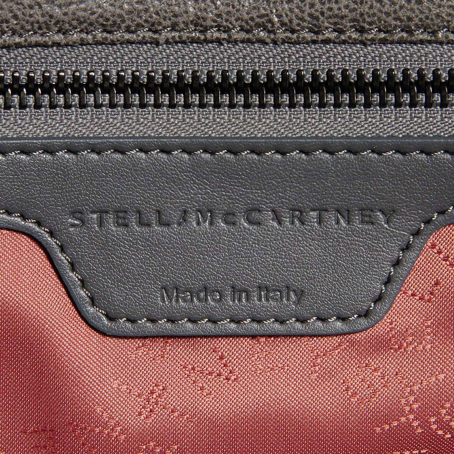 Shaggy Deer Quilted Small Falabella Tote Light Grey