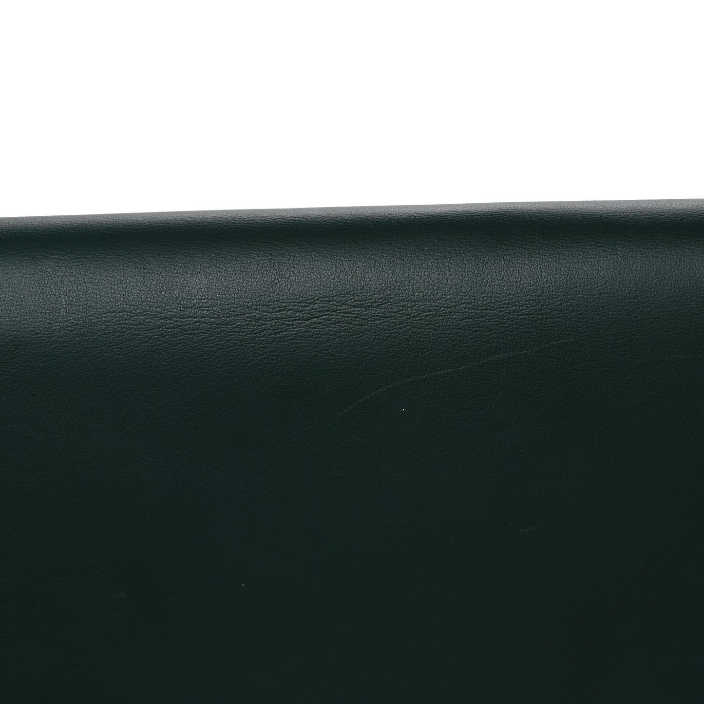 Calfskin Envelope Flat Clutch Dark Green