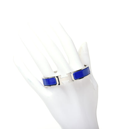 Hermes Narrow Enamel Clic Clac H Bracelet PM Bleu Royal 2 of 4