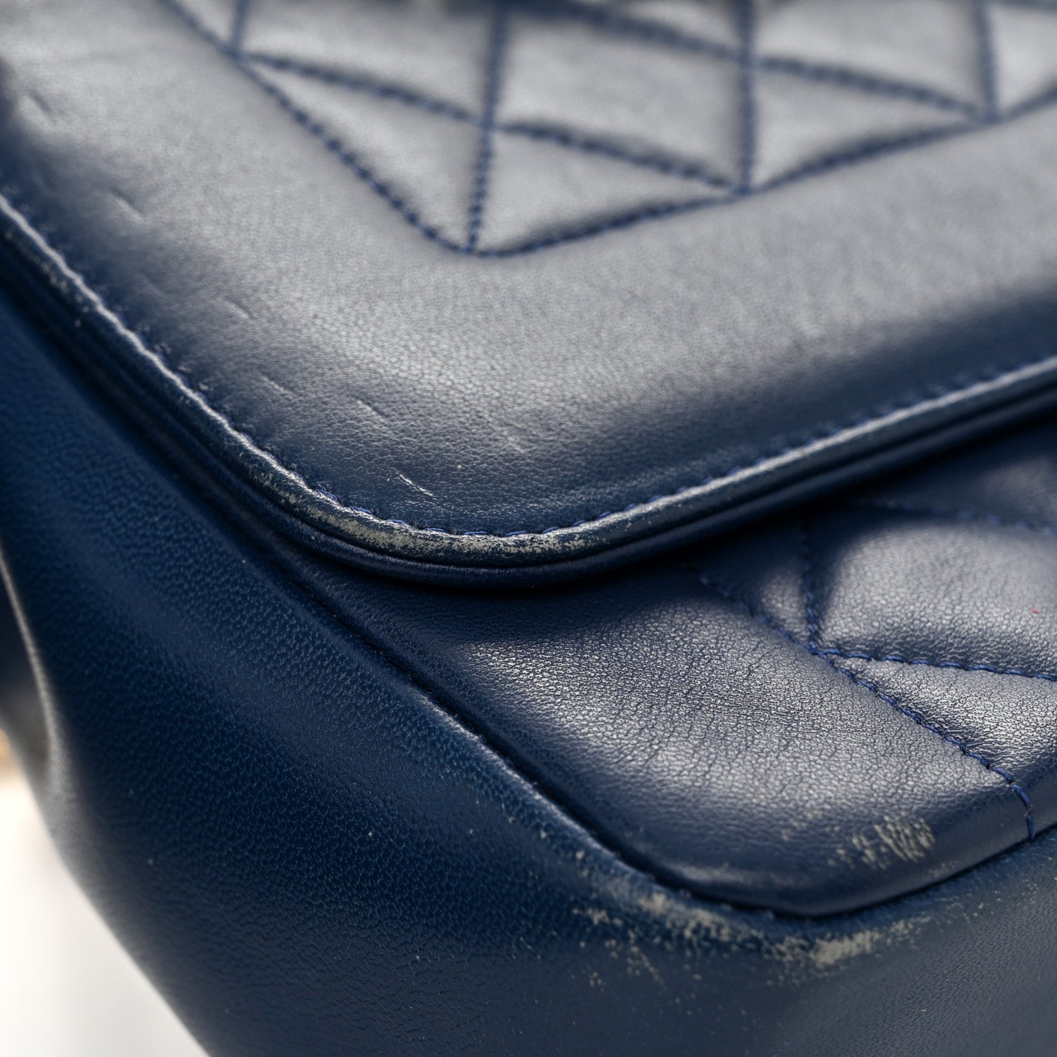 Chanel Lambskin Quilted Large Chic With Me Flap Navy 12 of 15