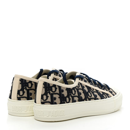 Christian Dior Canvas Oblique Walk'N'Dior Low Top Sneakers 37 Deep Blue 4 of 8