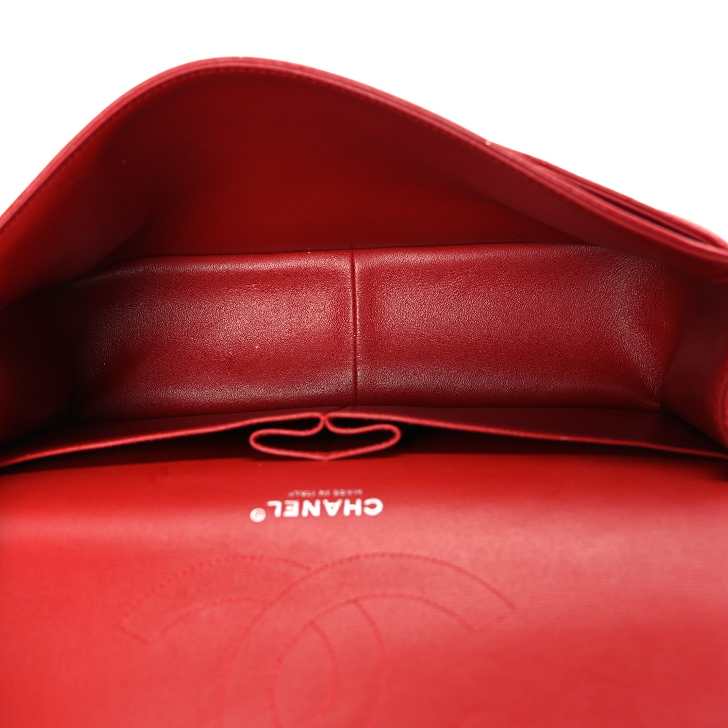 Chanel Lambskin Quilted Jumbo Double Flap Red 5 of 12
