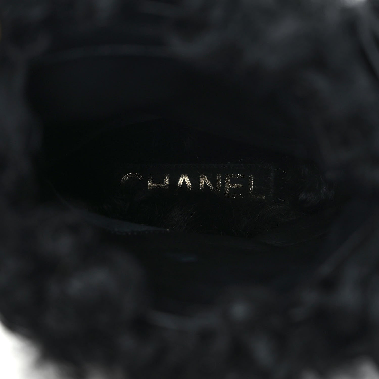 Chanel Shearling Sheepskin High Boots 36 Black 7 of 7