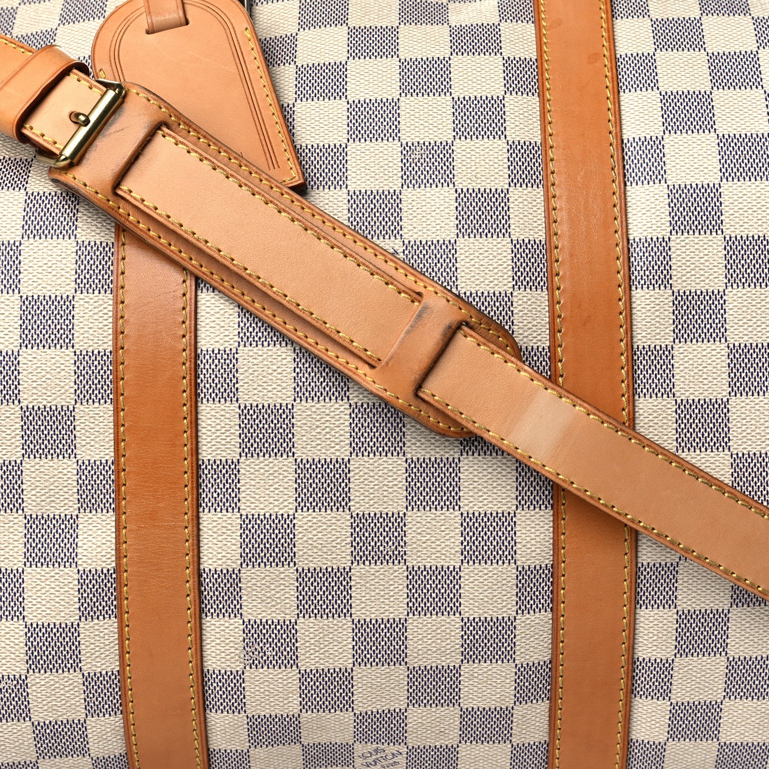 Louis Vuitton Damier Azur Keepall Bandouliere 55 7 of 17