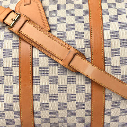 Louis Vuitton Damier Azur Keepall Bandouliere 55 7 of 17
