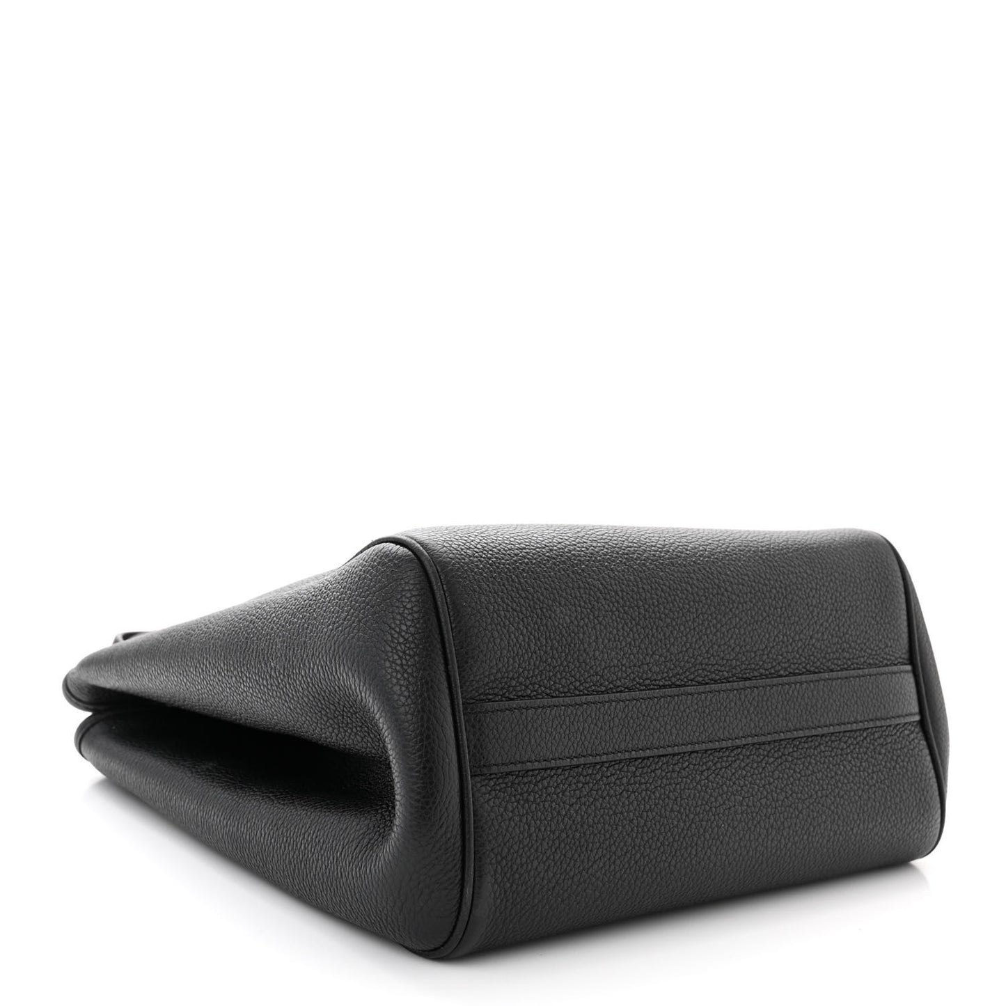 Grained Calfskin Small Folded Cabas Black