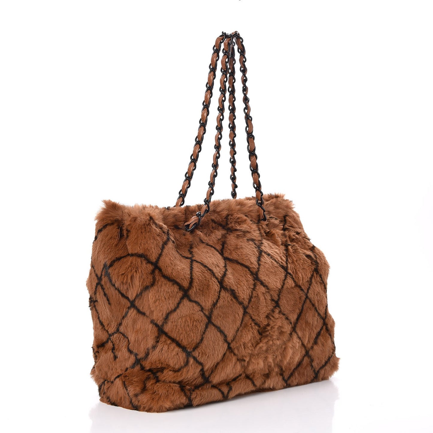Lapin Fur Quilt Pattern Tote Brown