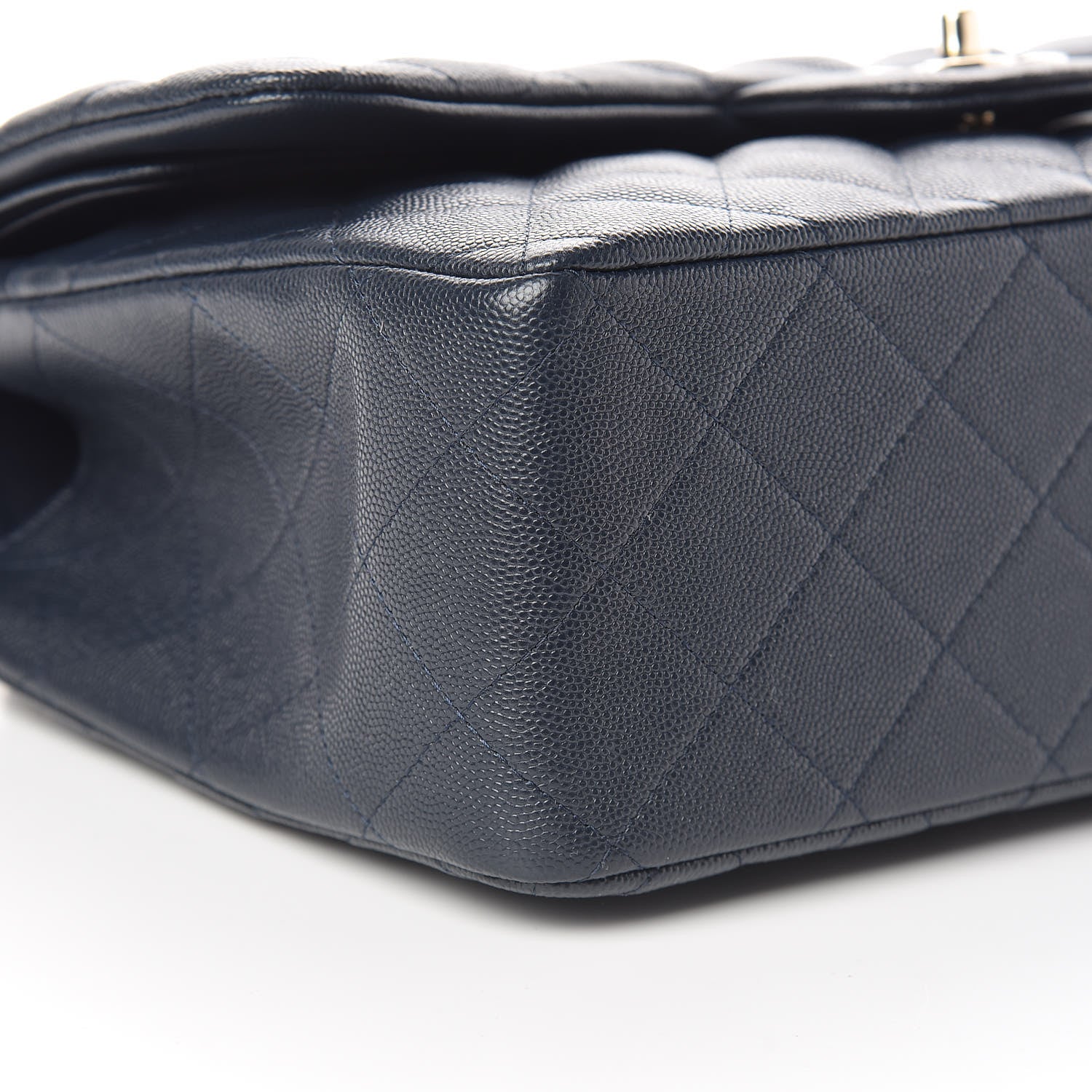 Chanel Caviar Quilted Jumbo Double Flap Navy Blue 8 of 11