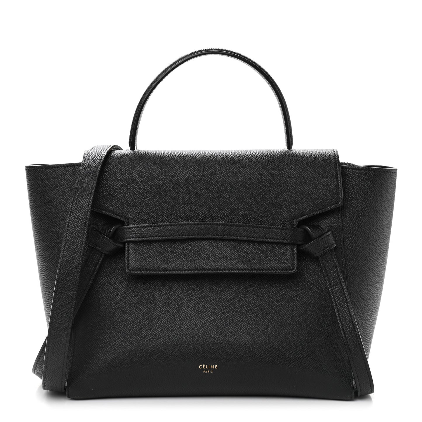 Grained Calfskin Micro Belt Bag Black