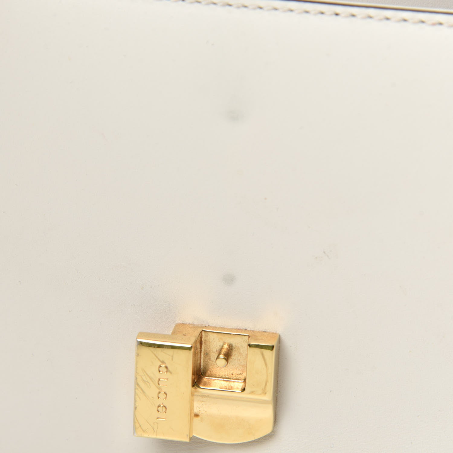 Gucci Calfskin Mini Sylvie Top Handle Bag White 8 of 15