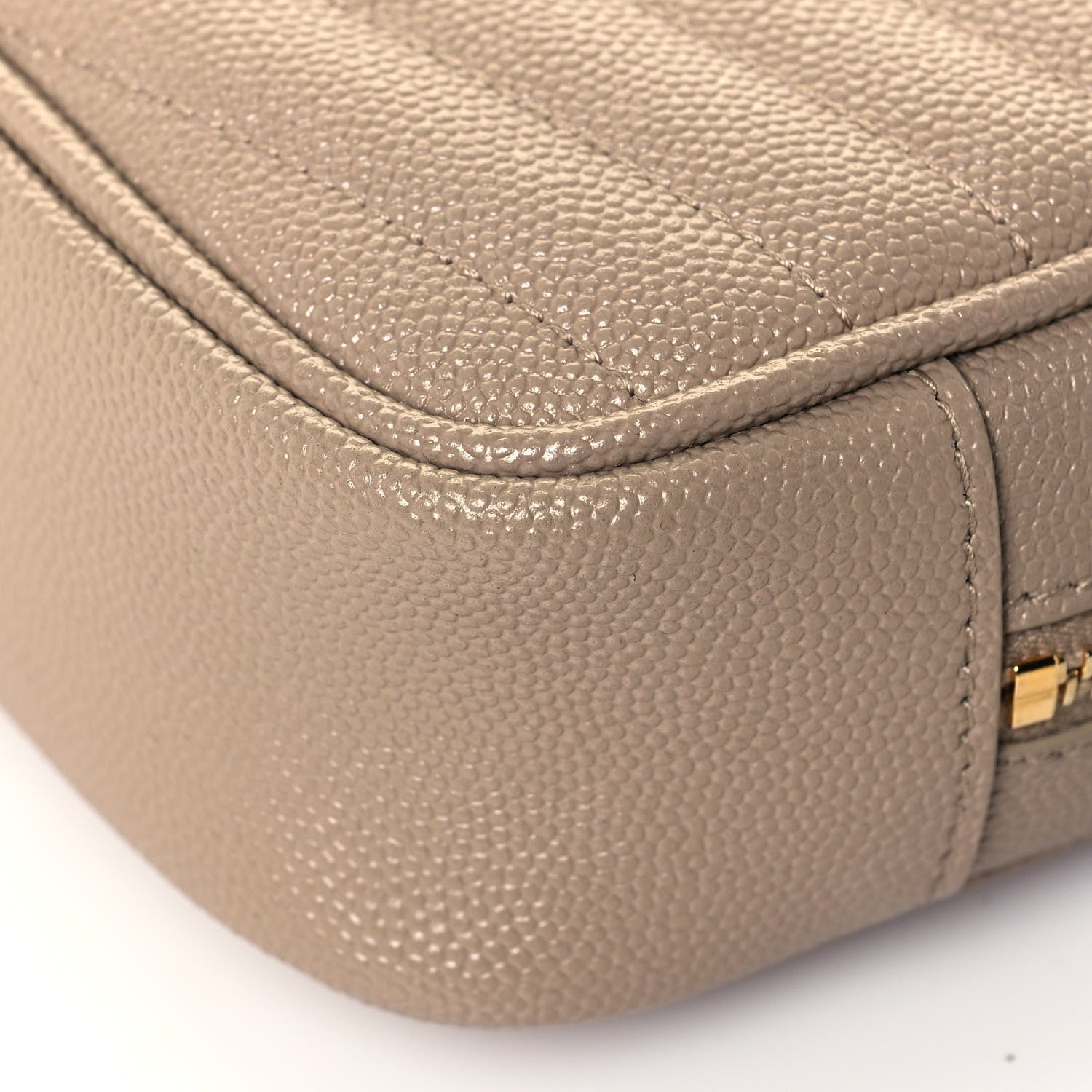 Saint Laurent Grain De Poudre Matelasse Monogram Mini Lou Camera Bag Dark Beige 8 of 11