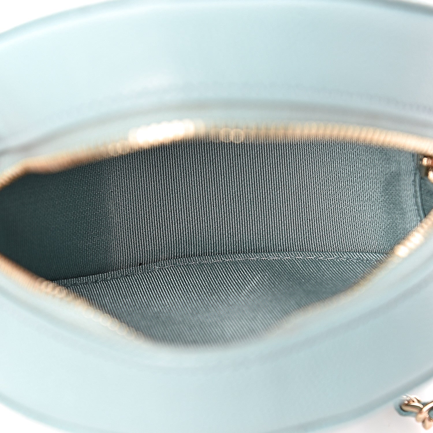 Chanel Caviar Quilted Round Clutch With Chain Light Blue 7 of 11