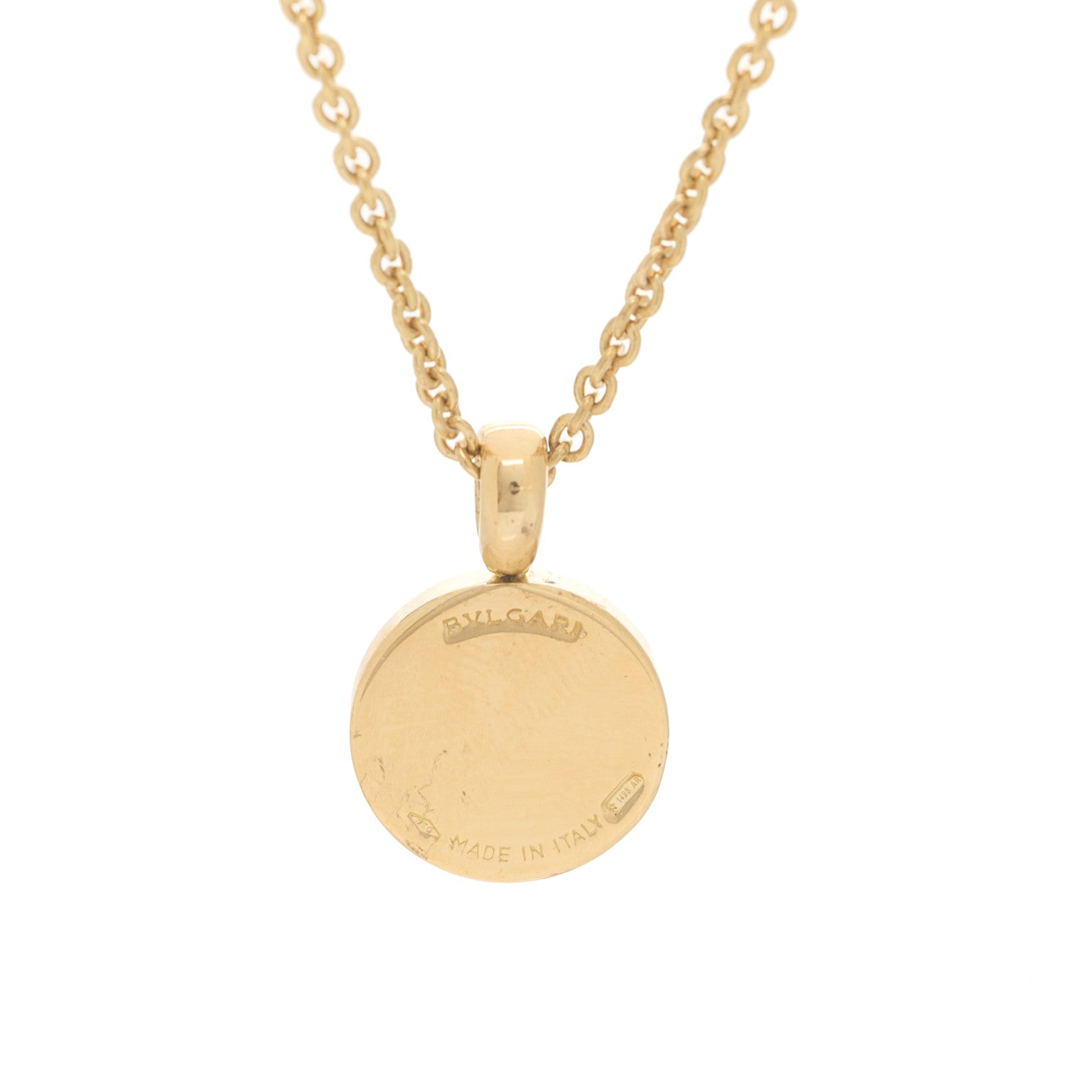 Bulgari 18K Yellow Gold Diamond BVLGARI BVLGARI Pave Pendant Necklace 5 of 5