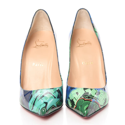 Christian Louboutin Patent Metrograf Pigalle Follies 100 Pumps 38 Taiga 2 of 8