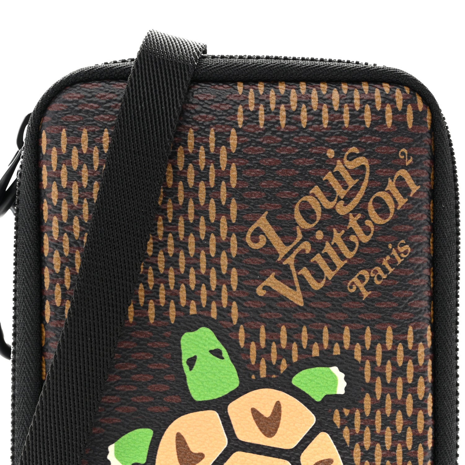 Louis Vuitton X NIGO Giant Damier Ebene Tortoise Double Phone Pouch 7 of 9