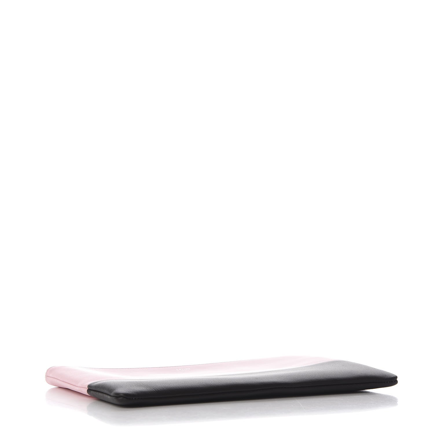 Celine Lambskin Bi-Color Solo Clutch Pouch Pale Pink Espresso 7 of 18
