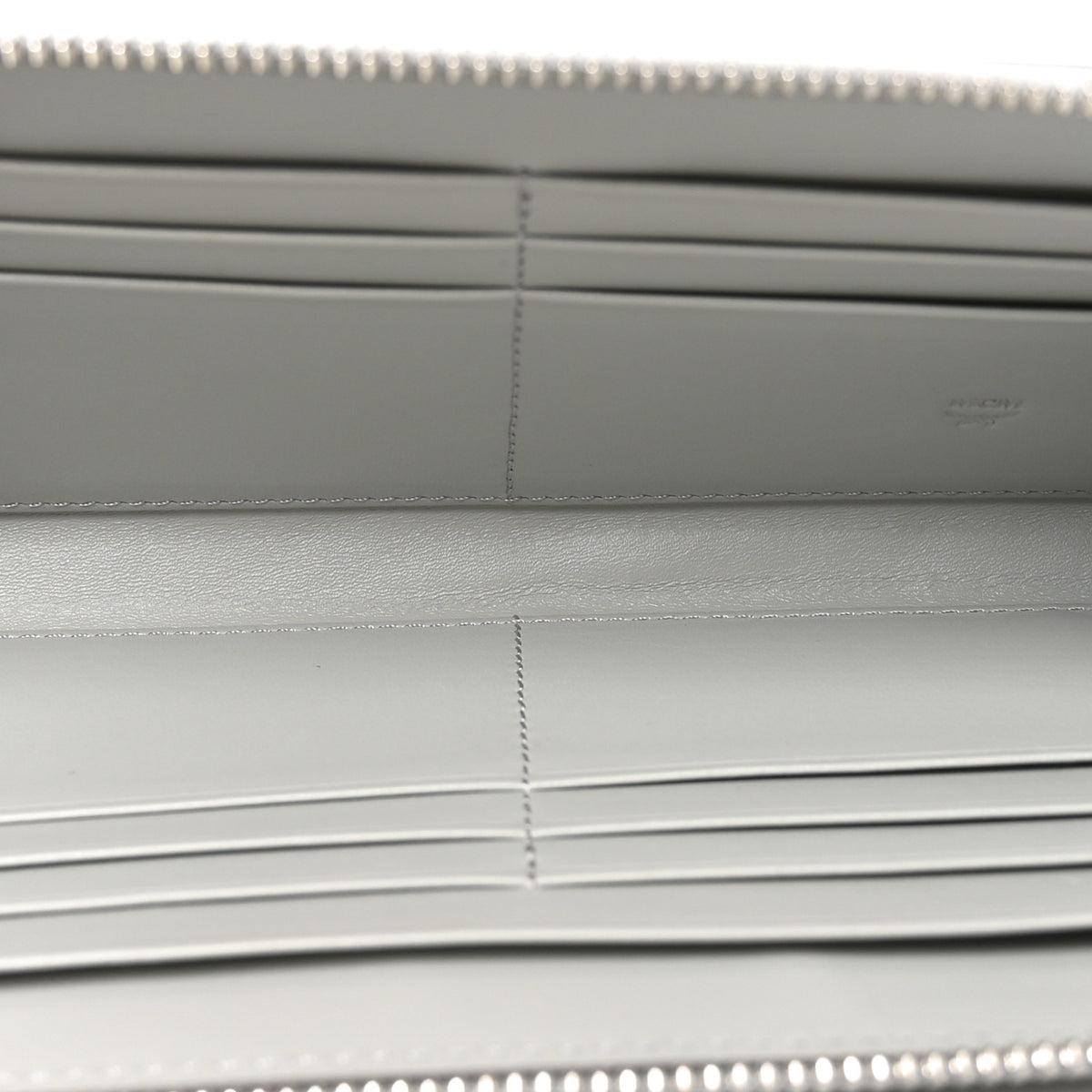 MCM Metallic Visetos Aren VI Zip Around Wallet Silver 5 of 7