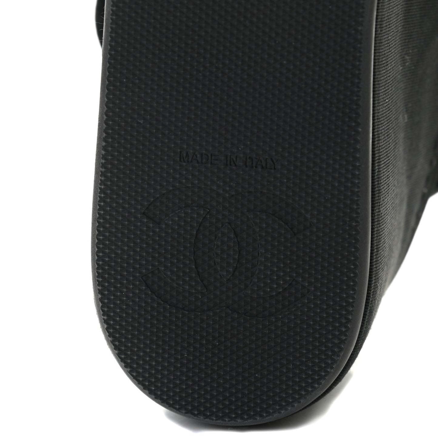 Grosgrain Crystal Logo Platform Sandals 36 Black